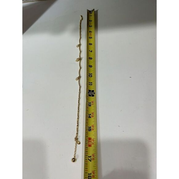 Designer Nolan Miller CZ Teardrop & Gold Link Necklace 17”inch 14K Gold Plated. - Picture 8 of 9